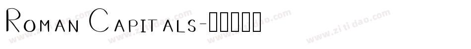Roman Capitals字体转换